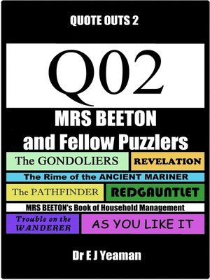 cover image of Mrs Beeton and Fellow Puzzlers (Quote-Outs 2)